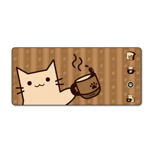 coffee cat desk mat